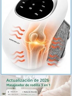 Therabody White Knee Massager with Gray Strap